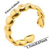 Acero inoxidable 304 acero de titanio anillo de dedo retorcido geométrico para hombres y mujeres estilo frío nicho simple abierto ajustable