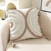 Almohada Bohemio con Penachos de Bucle de Terciopelo Bordado con Borlas Funda de Almohada B&B Decoración para el Hogar Almohada Sofá Cama de Noche