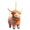 2023 Nuevo de Amazon Decoraciones Navideñas de Color Acrílico de Hella y Vaca Linda Vaca de Dibujos Animados Colgante para Coche