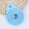 Embudo de Silicona Transfronterizo, Plegable, para Uso en Cocina Doméstica, Embudo Separador de Aceite y Líquidos, Embudo de Silicona de Grado Alimenticio, Diámetro Grande