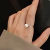 Anillo geométrico de plata esterlina s925 abierto ajustable anillo de perlas fabricantes femeninos joyería de plata venta al por mayor generación
