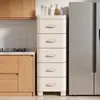 Gabinete de Almacenamiento para Espacios Estrechos Tipo Cajón Hogareño Cocina Gabinete Estante para Grietas de Piso Múltiples Niveles Baño Inodoro Gabinete de Almacenamiento