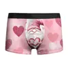 2025 Amazon Transfronterizo Nuevo Estampado de San Valentín Seda de Leche Ropa Interior para Hombre Boxer de Alta Elasticidad