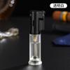 Encendedor de Inyección Directa con Cámara de Aire Visible Transparente Pistola de Spray de Gran Capacidad Rueda de Amolar Inyección Directa Llama Azul a Prueba de Viento Encendedor Inflable