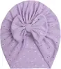 Europa y Estados Unidos transfronterizo nuevo sombrero de bebé con lazo jacquard gorra a rayas transpirable para niños sombrero de bebé