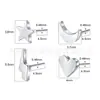 Broche de Corazón de Titanio F136 Estrella de Cinco Puntas Clavo para Nariz Forma de 1 Clavo para Labios Joyería para Piercing de Aleación de Titanio G23 Anillo para Nariz Plug-In