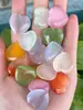 Piedra de amor con forma de corazón de melocotón natural de 2 cm, venta al por mayor preferente transfronteriza, regalo de cumpleaños, decoración del hogar, artesanía en forma de corazón