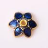 Nuevas Cuentas Separadas Piezas de Flores Pequeñas Goteo de Aceite Imitación Azul Quemado Cloisonné Aleación Piezas de Flores Pequeñas DIY Horquilla Estilo Antiguo Pulsera Collar