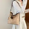Bolso de hombro grande de gamuza, bolso cruzado estampado de leopardo, bolso tipo cubo versátil de nicho para mujer 2026, nuevo estilo vintage de otoño