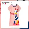 Pijama Feminino Verão Manga Curta Fino Desenho Animado Pequeno Fresco Fofo Estilo Ins Solto Camisola Doce Estudante Roupas de Casa