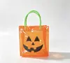 Bolsa Tote de PVC Transparente de Abóbora para Halloween Bolsa de Presente de Doces para Crianças Bolsa Tote de Lembrança para Festa de Jardim de Infância