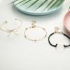 Pulsera transfronteriza de Europa y Estados Unidos Nuevo conjunto de tres piezas de pulsera de lazo de amor hueco de una generación de spot