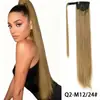 Peluca de Cola de Caballo Larga Recta Estilo Europeo y Americano con Velcro, Cola de Caballo Trenzada de Cabello Largo Recto Sintético Wrap-Around Venta al por Mayor