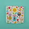 Set de serie de tierra de diatomeas de posavasos redondos y cuadrados, alfombrillas absorbentes y termoaislantes con patrón de animales y plantas estilo japonés