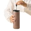 Tyeso Taishuo Cafetera de Prensa Francesa Portátil para Exteriores Taza para Café Preparado a Mano Acero Inoxidable 304 Prensa Francesa Taza Térmica