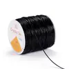 Hilo de dos colores blanco y negro de alta elasticidad estilo cristal transparente materiales para abalorios DIY materiales para accesorios de joyería venta directa superventas
