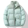 Moda de Invierno Nueva Casual Ropa Deportiva para Hombre Chaqueta de Pana Cálida Color Bloque Cuello Alto para Mujeres y Parejas