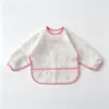Bata impermeable de manga larga para niños, Babero para comer, Ropa anti-manchas para bebés, Delantal de comida, Babero impermeable para pintar para niños