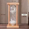 Reloj de Arena de Madera Maciza 30/60 Minutos Temporizador Hecho a Mano Regalo Creativo Reloj de Arena para Niños Temporizador Resistente a Caídas