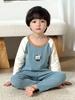 Conjunto de Ropa Interior para Niños Ropa de Otoño para Niños Pantalones Algodón Puro Ropa Térmica Engrosada Otoño e Invierno Tejido Antibacteriano Nuevo Estilo