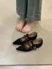Zapatos de Vestir Mary Jane Naranja para Mujer, Temporada Primavera/Otoño 2026, con Falda, Puntiagudos, de Gamuza, Zapatos Individuales, Aumentan la Altura Interior