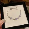 Pulseira Flor Zircônia Ultra Brilhante Transfronteiriça, Pulseira de Luxo Leve de Nicho de Alta Qualidade, Joia com Design Versátil e Estiloso