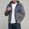 Otoño 2026 Transfronterizo Amazon Chaqueta para Hombre 3D Color Nuevo Bloqueo de Color Texturizada Casual Moda Versátil Cortavientos
