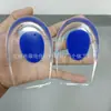 Almofada de calcanhar de GEL explosiva macia e confortável calcanheira esportiva absorção de choque solas de massagem silicone calcanheira meia palmilha