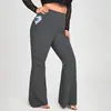 Pantalones Acampanados de Cintura Alta Talla Grande 1XL-5XL para Mujer con Bolsillos 100kg Alta Elasticidad Casual Largos Amazon Temu