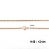 Collar de perlas cuadradas de acero inoxidable, cadena de clavícula DIY para hombres y mujeres de Europa y América, cadena de accesorios colgantes básicos de tendencia de personalidad