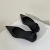 Versión de Piel de Oveja~Zapatos de Mujer de Punta Fina Estilo Francés de Nicho, Boca Baja, Piel Genuina, Versátiles, Tacón Cónico, Tacones Altos, Zapatos de Trabajo
