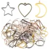 Accesorios para Joyería DIY Marco Calado Aleación de Zinc Corazón Gota de Agua Base Geométrica Colgante de Oreja Colgante de Collar