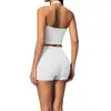 Conjunto Esportivo de Yoga e Corrida Feminino com Bojo, Colete Levanta Bumbum, Shorts de Yoga de Cintura Alta, Secagem Rápida, Respirável