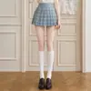 Calcetines miu de estilo coreano grises con rayas verticales de pierna ancha hasta la rodilla para mujer, calcetines largos de algodón estilo japonés JK para el otoño/invierno, perfectos con botas