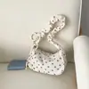2026 Verão Estilo Coreano Bolinhas Plissado Renda Uma Alça Bolsa de Axila Grande Capacidade Bolsa de Mão para o Dia a Dia Bolsa de Bolinho Feminina Tendência