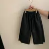 Conjunto de Outono para Meninas 2025 Novo Estilo Criança Gola Redonda Laço Suéter Fashion Calça de Couro Versátil Forrada com Fleece Conjunto de Duas Peças Tendência
