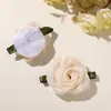 Fita doce super etérea, malha de folhinhas, flores de rosa, acessórios de cabelo DIY, presilhas de cabelo, presilhas laterais, chapéu, roupas, acessórios de broche