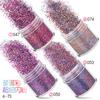 Set de lentejuelas de uñas de color navideño 12 colores mixtos accesorios para uñas lentejuelas flash polvo láser degradado