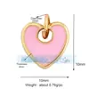 M18 L26 K07 Accesorios para joyería DIY colgante de cobre puro colgante pequeño luna triángulo corazón de melocotón redondo marca