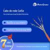 Fornecimento pontual de cabo de rede Super Five 4 * 2 * 24AWG flexível Gigabit 8-core cabo de rede blindado