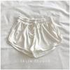 Pantalones Cortos de Costilla de Seda de Hielo con Rayas de Cinco Cangrejos para Mujer, Estilo Coreano de Verano, Cintura Elástica Holgada, Pierna Ancha, Pantalones Deportivos Adelgazantes para Mujer