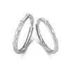 Anillo de Plata de Ley S999 para Pie Anillo de Pareja Plata Anillo de Par de Pareja Enamorada Anillo Abierto Pareja Celebridad de Internet Textura Irregular Lujo Ligero