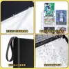 Álbum de Cartas de Jogo com 9 Compartimentos Porta-Cartões de Visita em PU Álbum de Cartões de Visita Álbum de Cartas Pokemon Álbum de Armazenamento de Cartas Pokemon com 4 Compartimentos