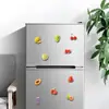 20 pegatinas magnéticas de frutas 3D originales, infantiles y exquisitas, decoración magnética suave impermeable para refrigerador de alimentos de alta definición