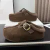 Zapatos Birkenstock Versátiles Casuales de Suela Gruesa Retro para Mujer Otoño e Invierno 2026, Zapatos de Mujer Modernos y Cómodos, Mules Elegantes de Punta Cerrada