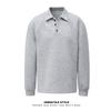 Sudadera Popular de Peso Pesado 320g con Solapa Cosida para Hombre, Top de Manga Larga, Chaqueta, Cuello Polo, Nuevo Estilo Primavera y Otoño 2025 para Hombre
