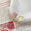 Liga Tulipa Trevo de Quatro Folhas Flor Marca Concha Estrela do Mar Gotejamento de Óleo Exquisito DIY Artesanal Pingente de Lado Único Pingente Joia