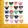 Bonito desenho animado Mickey cabeça broche bolsa de joias emblema decoração remendo DIY cola macia espinho agulha roupas acessórios