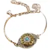 Pulsera de aleación de estilo étnico chino, accesorio metálico de nicho con flor de loto y sensación de alta gama, decoración al por mayor