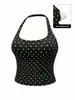 Conjunto de Yoga de Dos Piezas 2026 Europeo Nuevo Sin Costuras de Lunares con Almohadillas en el Pecho Espalda Descubierta tipo Halter Shorts Levanta Glúteos Ropa de Fitness